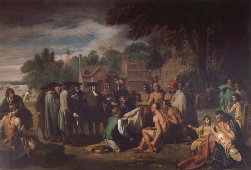 Benjamin West William Penns Friedensvertrag mit den Indianern France oil painting art